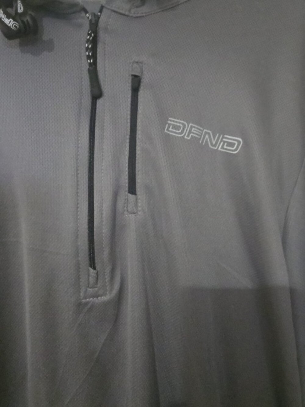 DFND USA Hooded 1/4 Zip Pullover Gray Mens XXL Performance Long Sleeve Shirt